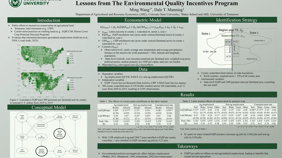 Working Lands Conservation and Rural Employment: Lessons from The Environmental Quality Incentives Program